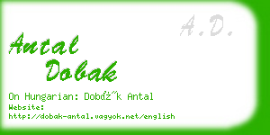 antal dobak business card